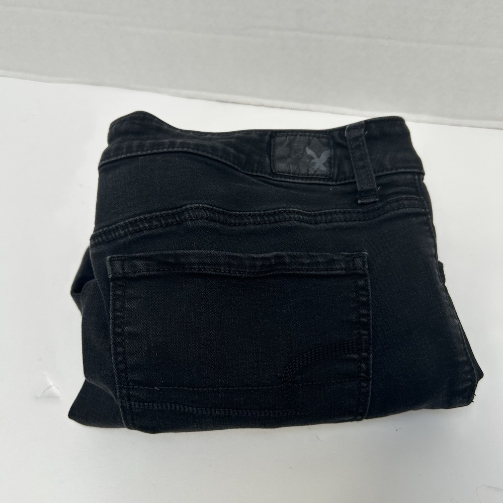 American Eagle Super Stretch Black Hi-Rise Jegging‎ Non Distressed Size 12